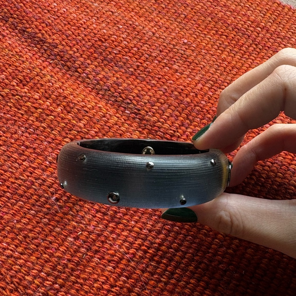 Studded Iridescent Alexis Bittar Bangle Bracelet